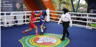 Petinju Putri Sulsel Andini Kalahkan Petinju AU