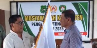 H Sudarno Terpilih Ketua Pertina Sidrap Periode 2025-2029