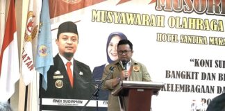 Darmawangsyah Muin Terpilih Aklamasi Pimpin KONI Sulsel 2025-2029